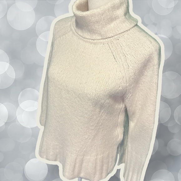 Reiss Cream Cashmere & Wool-Blend ‘Stevie’ Roll Neck Turtleneck Sweater Medium - Picture 12 of 13